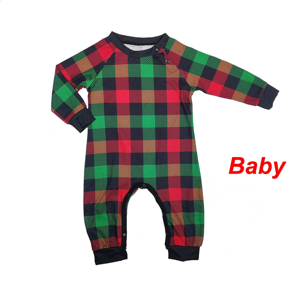 Christmas reindeer print top plain pants Christmas pajamas set matching set suitable for family sleepwear mother children baby dog clothing 240921