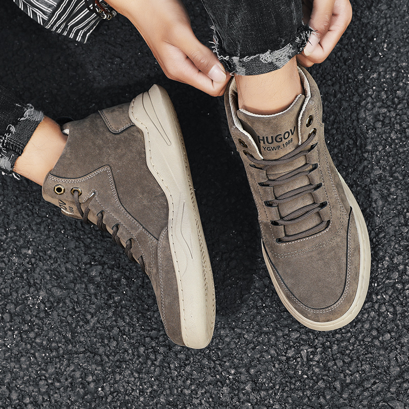 Designer shoes men's sports high top board boots 2024 new youth leisure multifunctional wearable boat shoes men's hiking boots