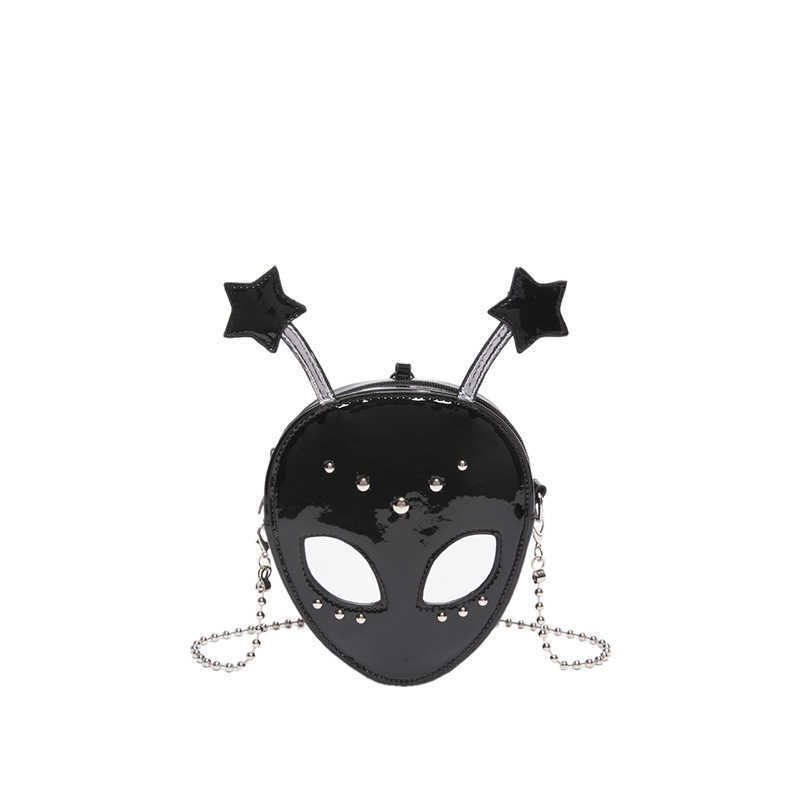 Unique quirky alien bag ladies Halloween cartoon fashion niche versatile small shoulder bag trend 240915
