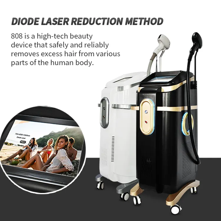 Top Ranked Power Diode Laser Hair Removal 3 Wavelength 755 808 1064nm Permanent Hair Removal 2000W Powerful Ice Painless Diode Lazer Hair Remove Machine for Spa
