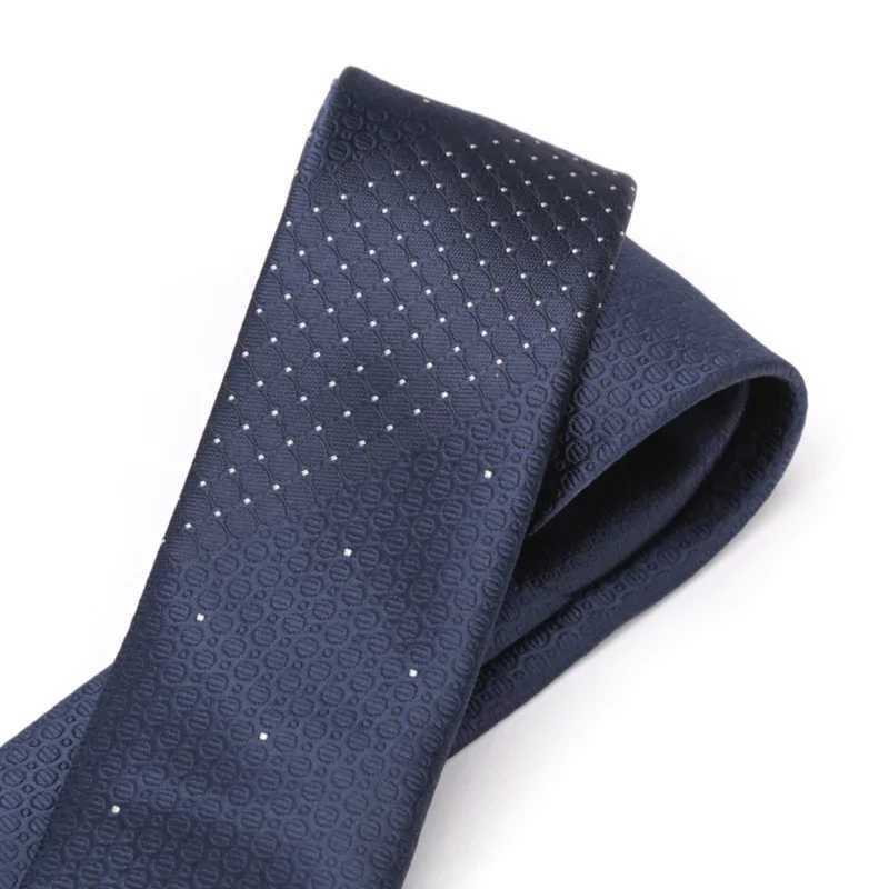 Mens tie strip luxurious collar fashionable jacquard weave fine black blue paisley collar party shirt gift accessories Y240925