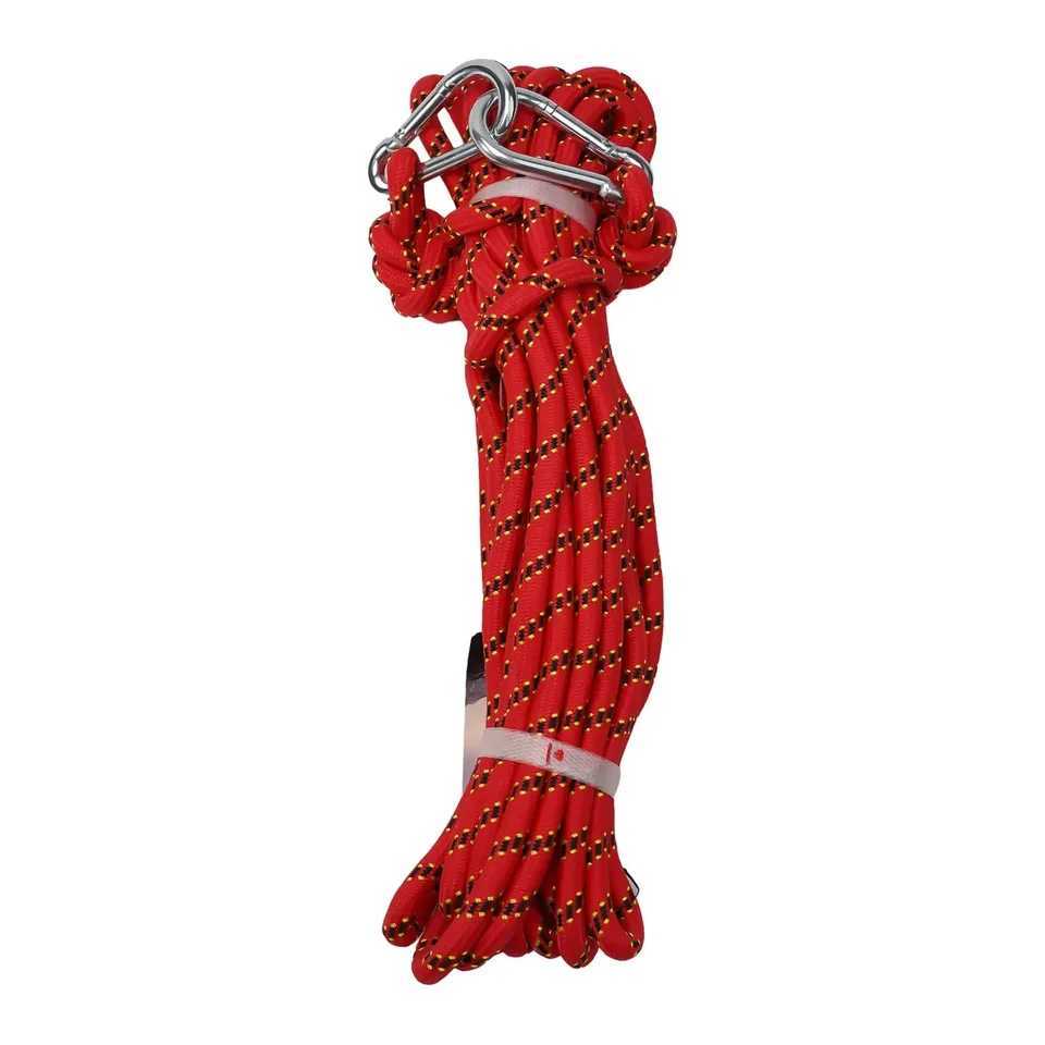 Safe climbing rope 10M 10mm polyester equipment red/blue static thick knitted tree wall high performance CL240926
