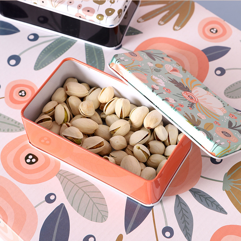 Exquisite Pattern Square Sealed Dustproof Hairpin Leather Ring Debris Sorting Random Sheet Sundries Collection Containers Candy Storage Box