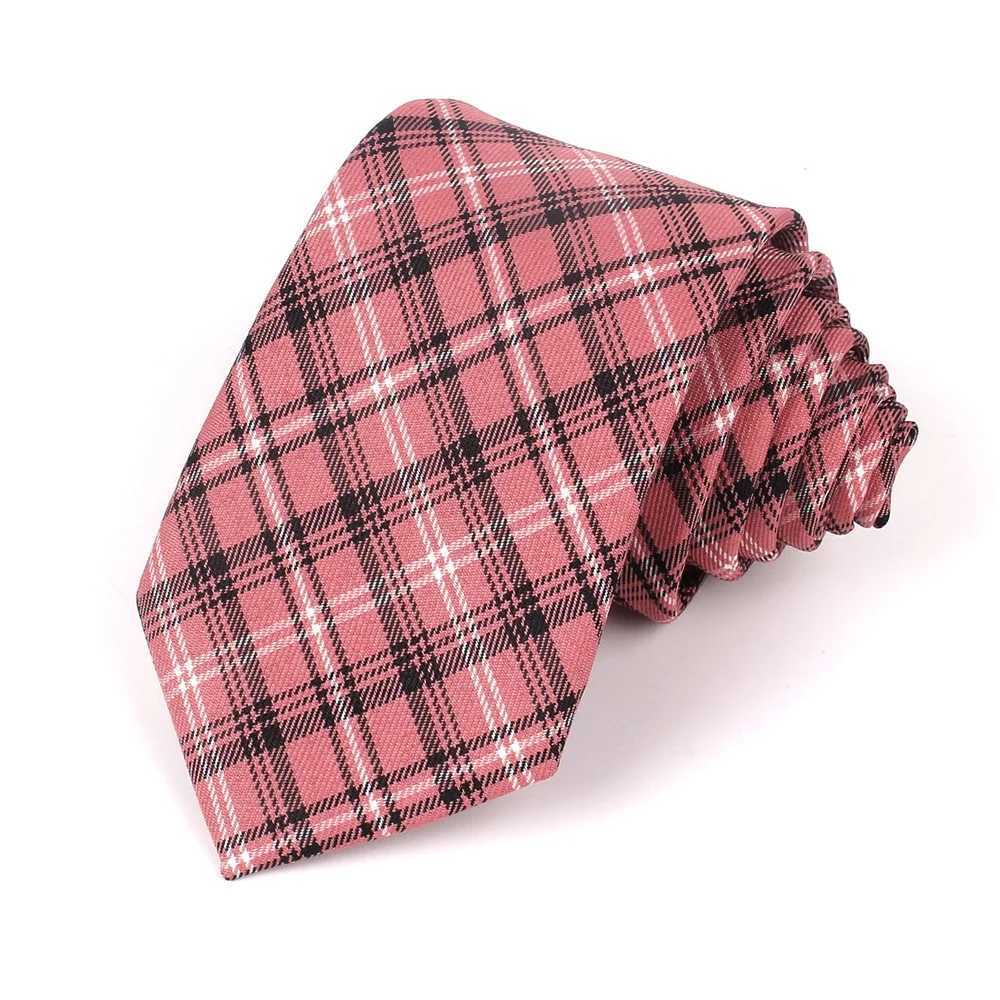 Red plain weave tie mens tight tie mens tie used for wedding business casual checkered tie classic set ultra-thin tie Gravatas Y240925