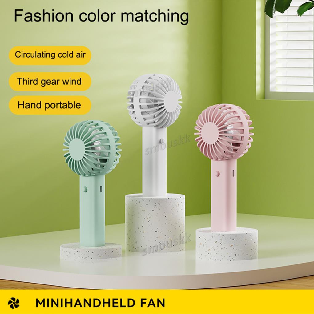 Mini Fan USB Rechargeable Portable Fan Handheld Fan 3 Speed Personal Small Pocket Fan with Base for Indoor Outdoor