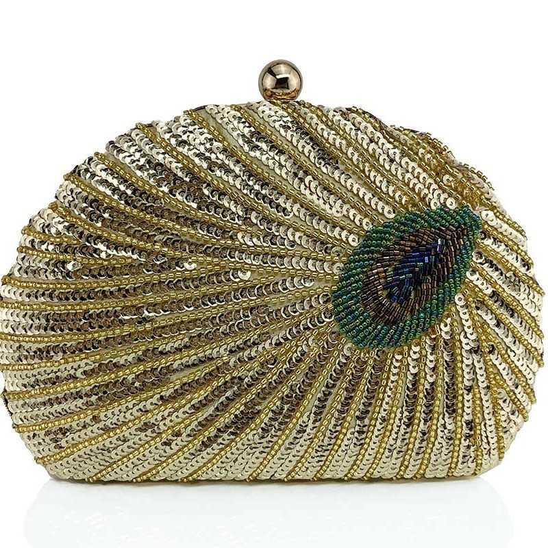 Clutch Bag Heavy Craft Beaded Embroidered Designer Bag Sequin Evening Dress Dinner Bag Cheongsam Slanting Across One Shoulder Handbag 240920