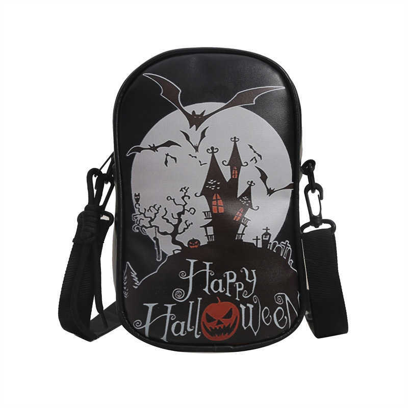 Halloween small bag fashion cartoon ghost funny one shoulder women's crossbody pumpkin bag pu 240915