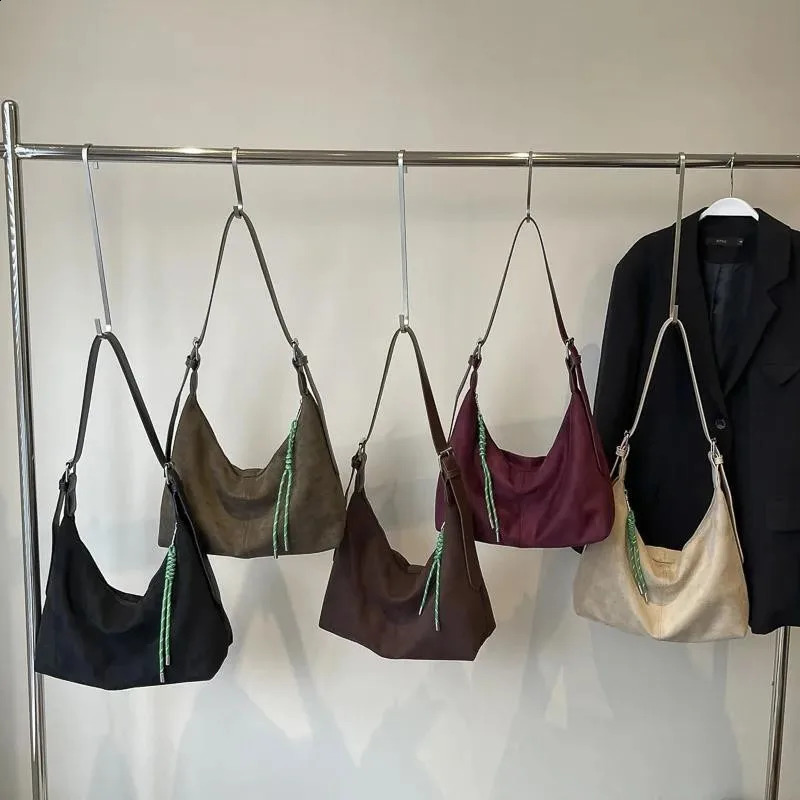 Pu Leather Hobo Bags Shoulder Bag Women Winter Fashion High-quality Korean Big Crossbody Bags Simple 240924