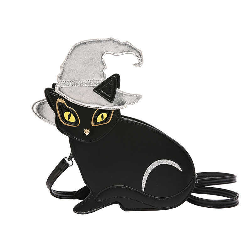 Ins Cute Cat Small Bag Cartoon Girl Same Style Single Shoulder Small Round Bag PU 240915