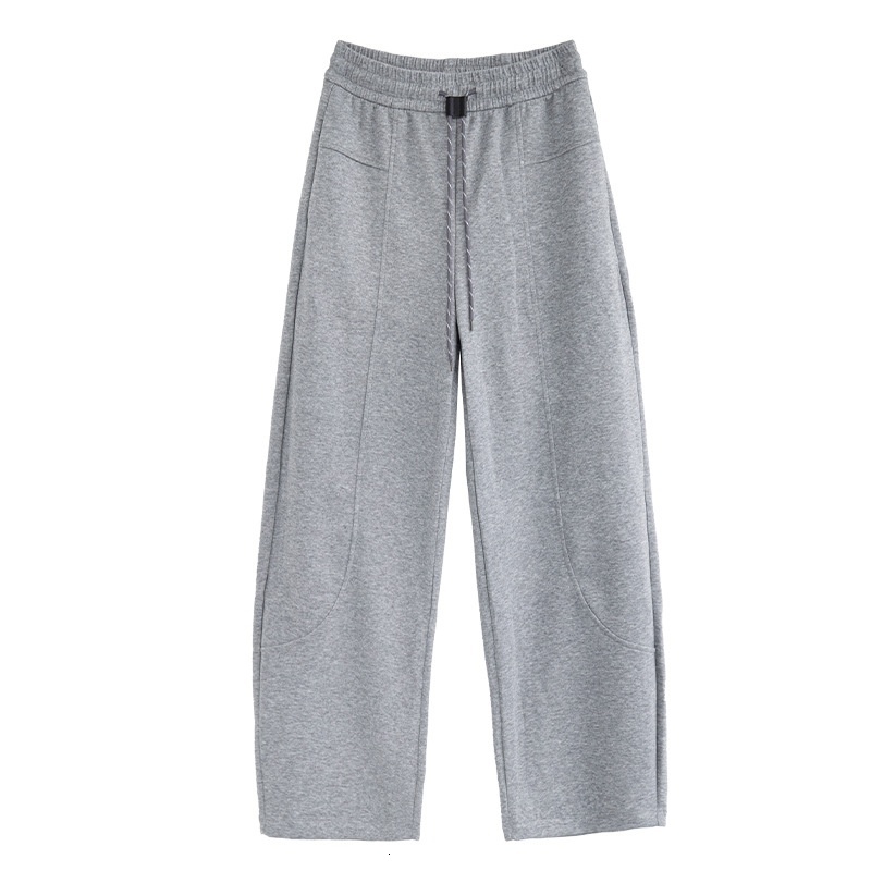 Red curved knife women's bathroom 2024 autumn and winter new style wide leg high waist loose small casual sports pants