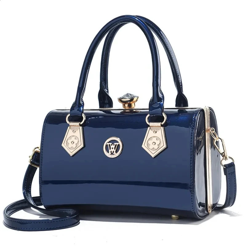 Patent Leather Womens Bag European Diamond Womens Handbag Bright Shoulder Bag Famous Womens Wedding Party Bag 240923