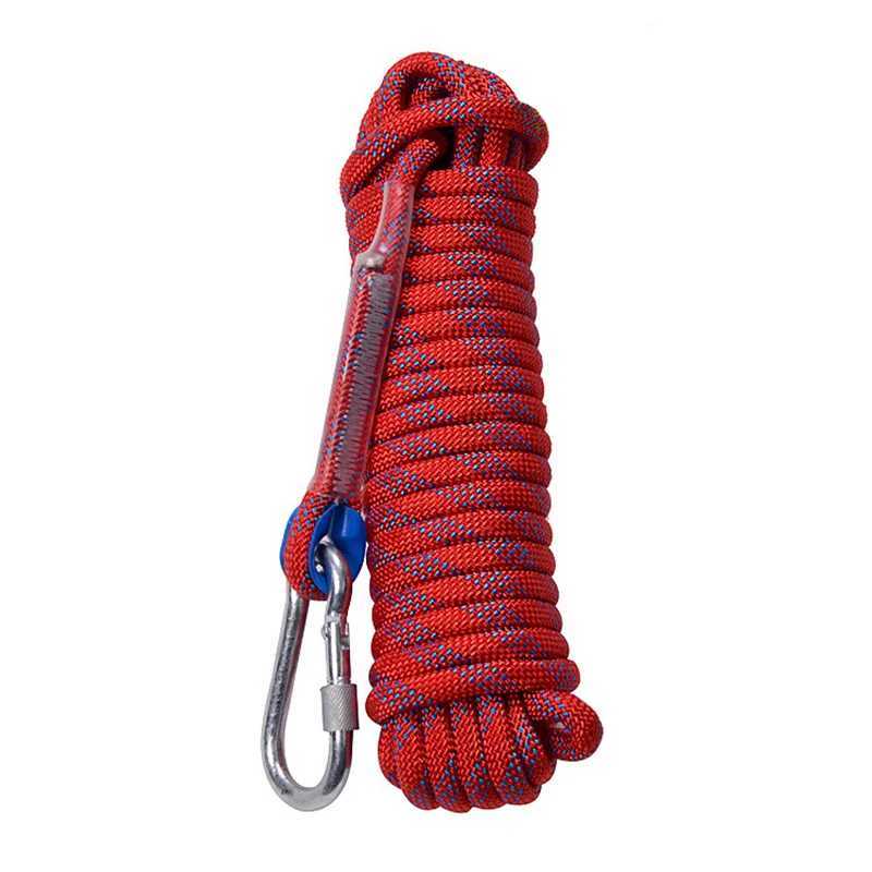 Climbing rope 10mm tree wall climbing equipment Outdoor fire escape safety rope buckle 10m 20m 30m CL240926