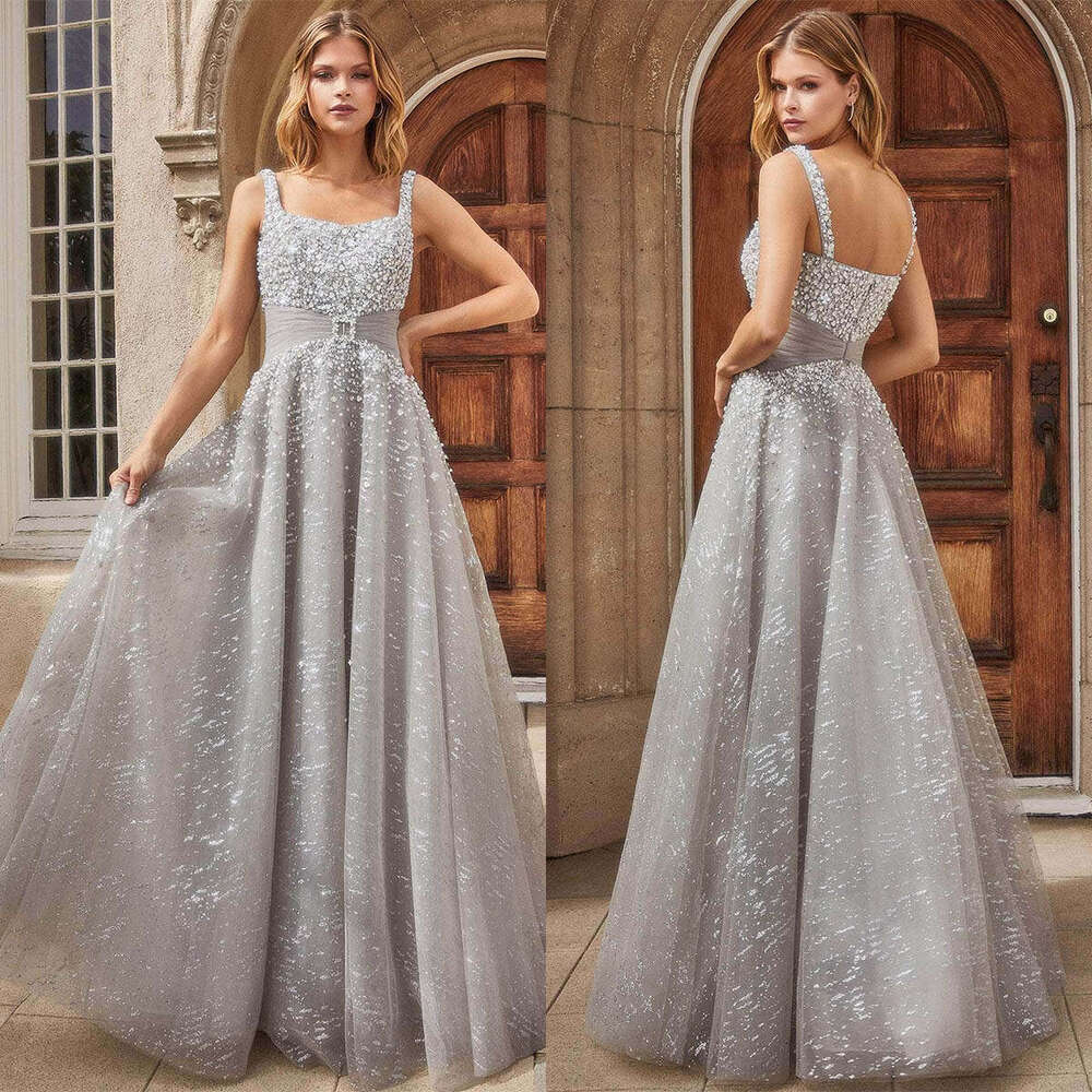 Sparkg Evening A-E Crystal Sequined Backless Sleeveless Prom Gown Princess Party Dress Vestido De Noite Custom Made 6660311