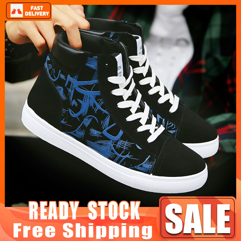 2024 Four Seasons Casual High Top Sports Fashionable and Comfortable Men's 39-44 White, Blue, Black, Red Designer Shoes