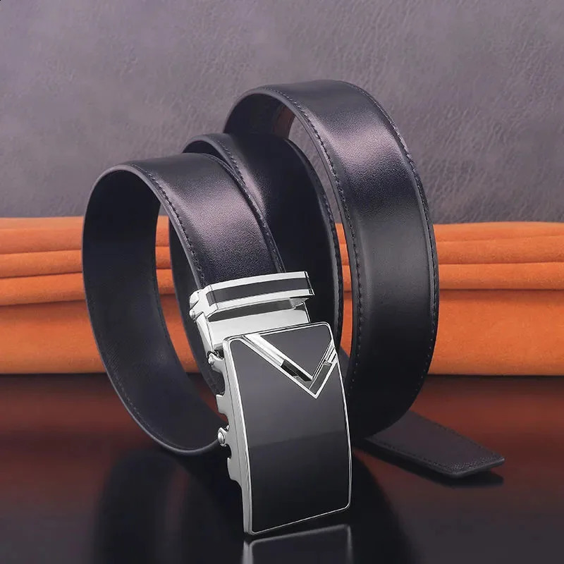 Golf White Leather Belt Korean Edition Fashionable Mens Business Travel High Quality Leisure Automatic Buckle 240925