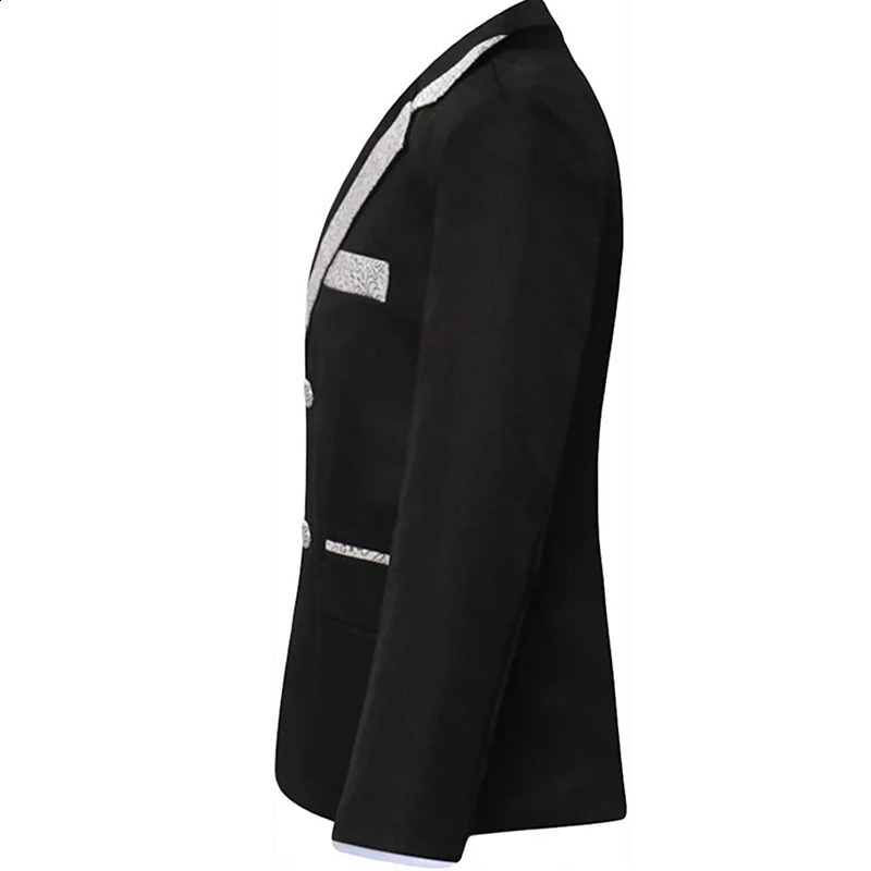 Boys Slim Fit Suits 5 Pieces Set Jacket With Gold Rims For Wedding Party Prom Kids Blazer Vest Pants Shirt Bowtie outfit 240919