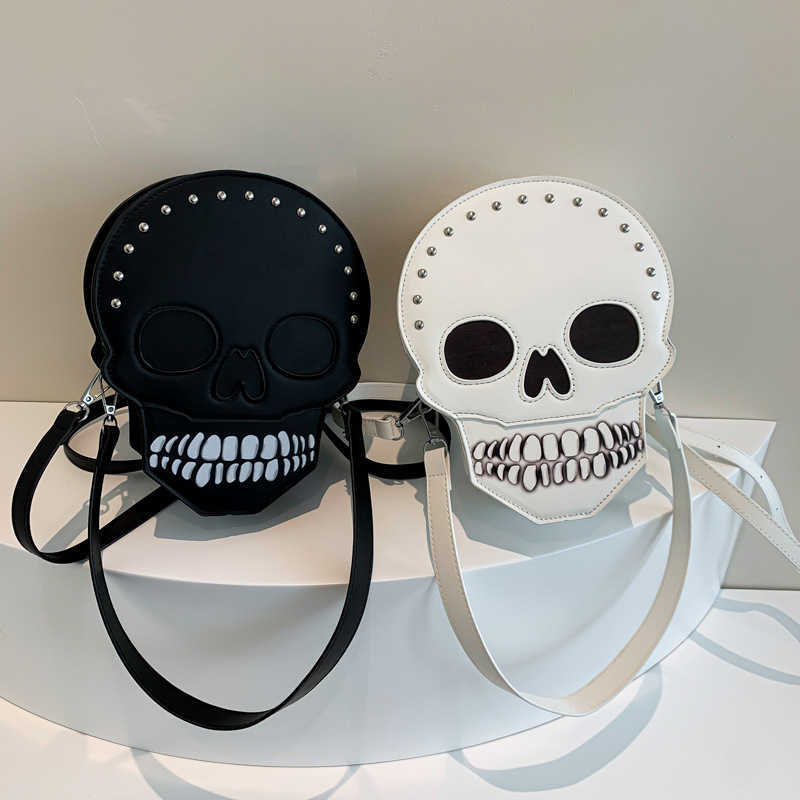 Personalized Fashion Trendy Cool Small Round Bag Casual Versatile Halloween Internet Celebrity Single Shoulder Crossbody Bag for Women 240915