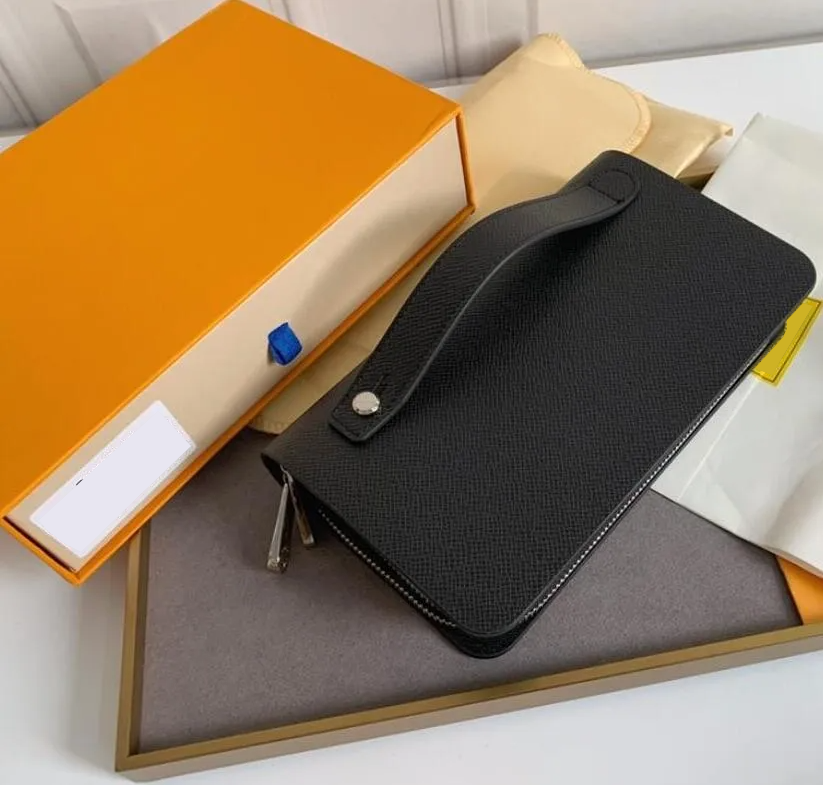 7A Double zipper Wallets Mens Genuine Leather Wallet Holders For women Purse Monograms Luxury Purses Cross Body Wallets Zipper Coin Purse clutch bag passport