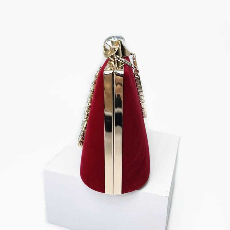 Clutch Bag New Velvet Sunflower Banquet Bag Handheld Diamond Designer Bag Evening Dress Bag Flower Dress Womens Handheld Bag 240920