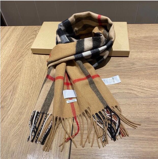 Fashion Designer Scarf Autumn and Winter 100% Cashmere Scarf Women's Long Shawl Soft and Comfortable Luxury Gift Double Sided Tassel Scarf With gift box