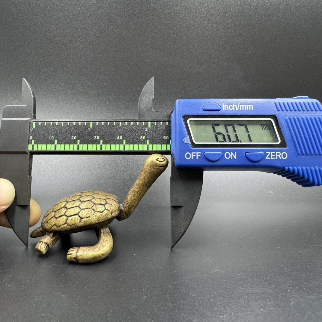 Brass Turtle Figurine Statue Animal Figurines Toys House Desktop Decoration Turtle Vintage Brass Tabletop Engraved Decorative Ornaments