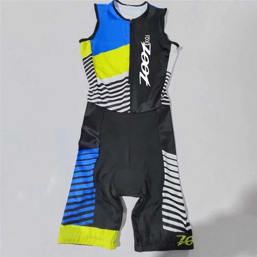 Zootekoi Mens Triathlon heptathlon Breathable Tight Coat Summer Mountain Bike Clothing Outdoor Sports Running Clothing W240926