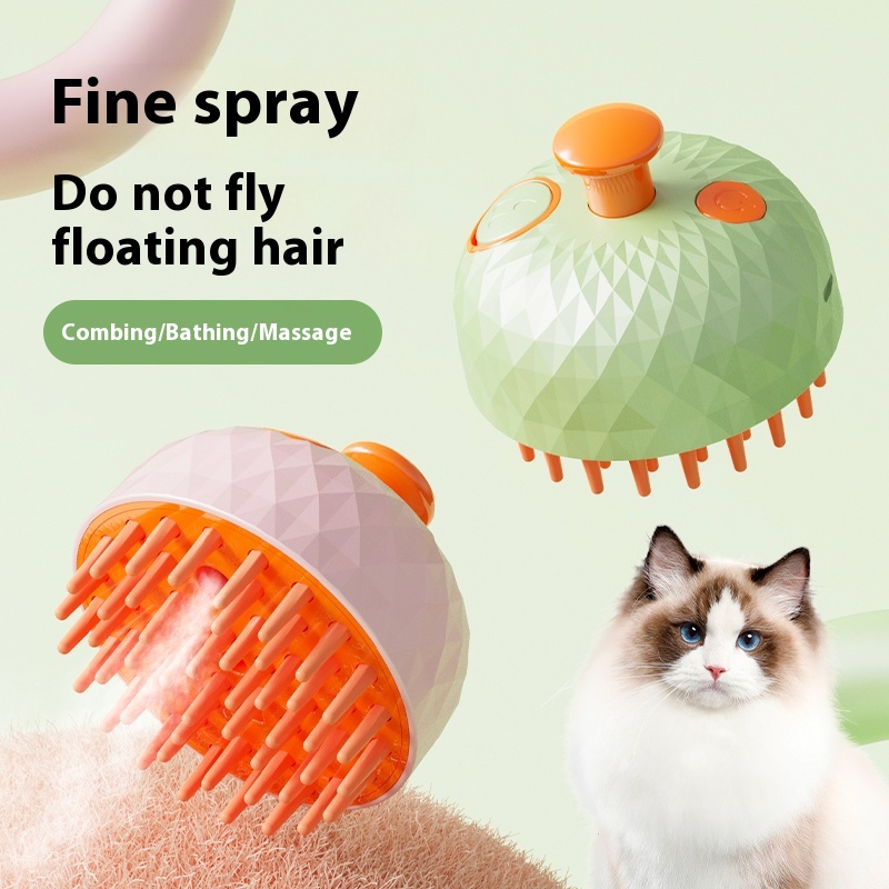 Multi-Functional Pet Electric Comb Ideal for Cats and Dogs Featuring Tangle-Free Spray Massage