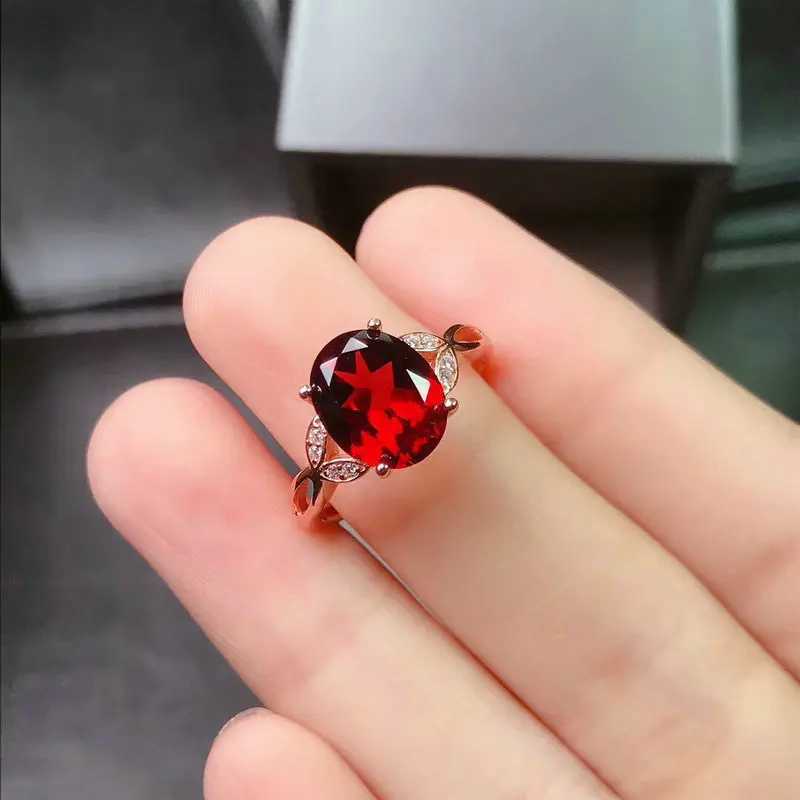 Foydjew Simulation Garnet Ruby Rings for Women 2022 Tren Fashion Design Simple Open Adjustable Ring Color Treasure JewelryXJ250412