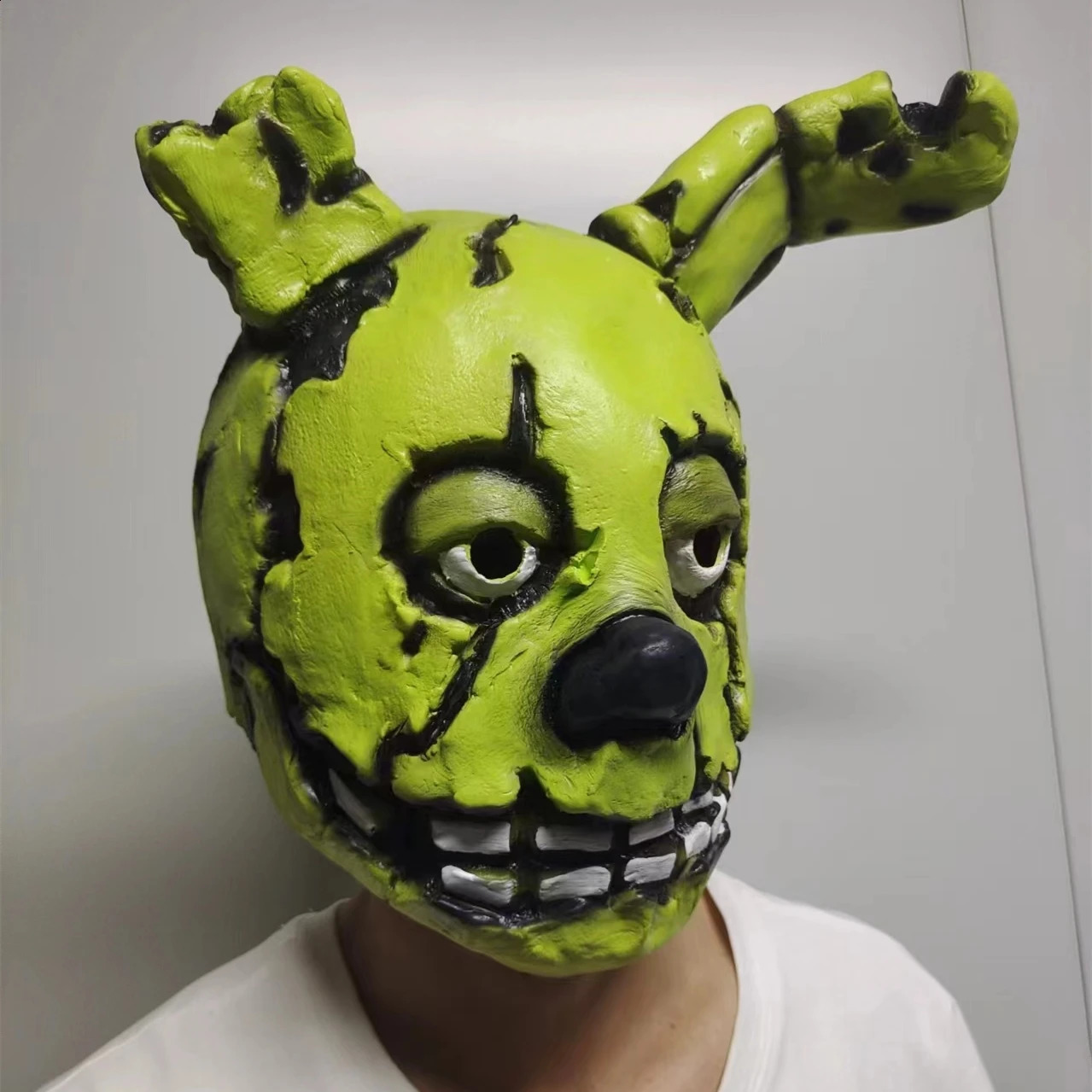 Spring Bonnie Mask Full fnaf Five Nights Freddys Game Role Playing Moive Costume Halloween Funny Dress Prop Trap Adult 240923