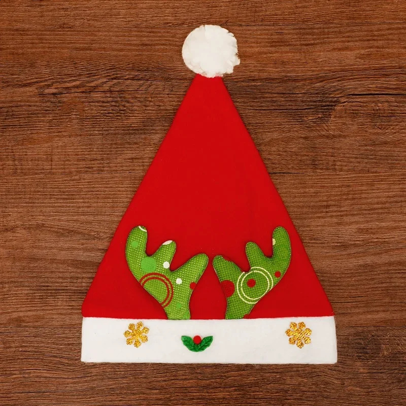 Christmas hat nonwoven fabric deer antlers gold childrens party gift decoration W124 240925