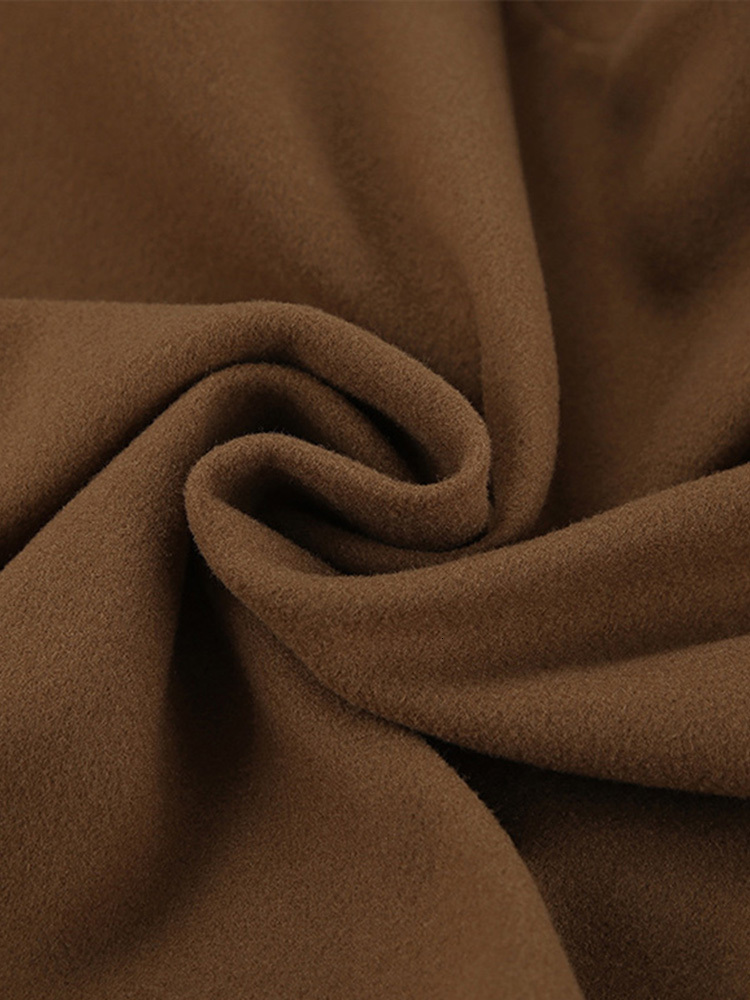 Retro Casual Woolen Button Brown Coats Women Loose Stand Collar Jackets With Pockets Female Autumn Chic High Street Outwear
