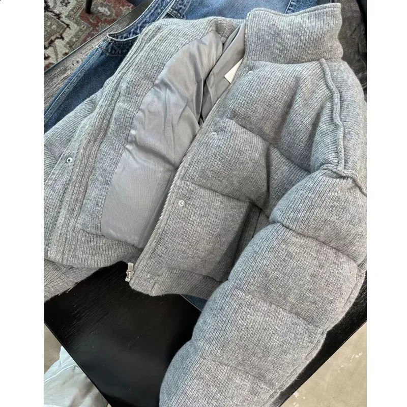 Women Casual Grey Color Short Coats Parkas Female Casual Loose Thick Warm Autumn Winter Jackets 240919