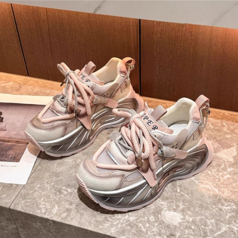 Ddmybear Dad's 2024 New Spring Colored Thick Sole Matsuke Female Heightening Water Diamond Dopamine Trendy Shoes Chinese Brand Shoes F926-73