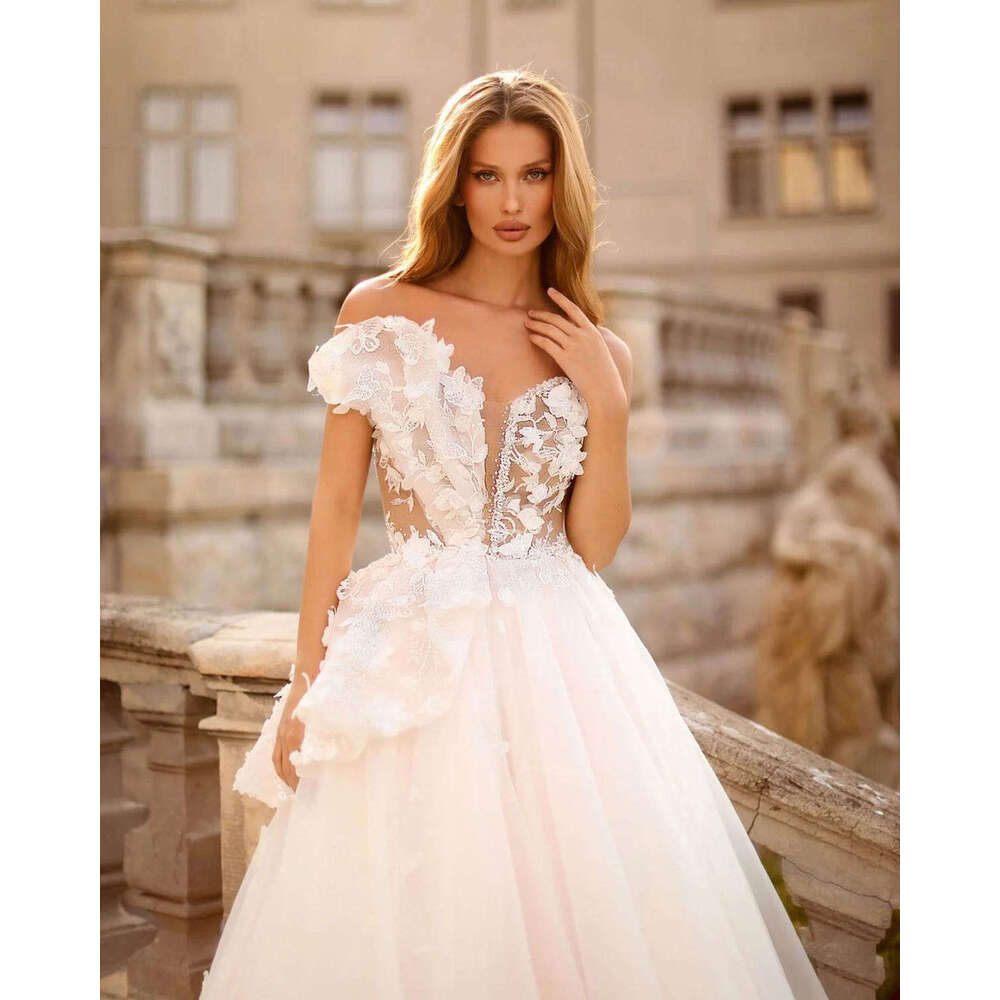 Fairy Wedding Dresses Ball Gown Strapless Appliques Butterfly Backless Or-Length Bride Dress Vestido De Novia Custom Made 0228Lz