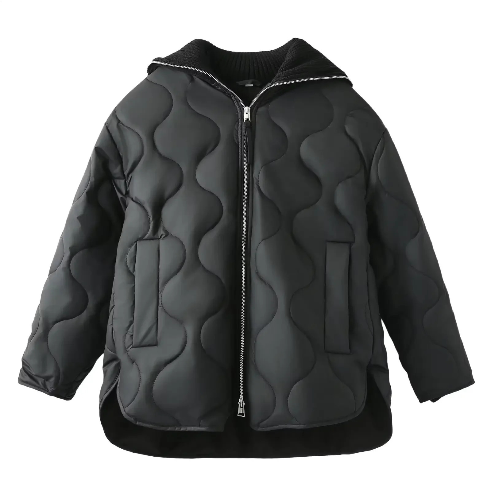 Womens Jackets Coat Winter Warm Outwear Solid Long Sleeve With Zipper Jaqueta Feminina Casual Loose Parkas Warm Jackets 240914