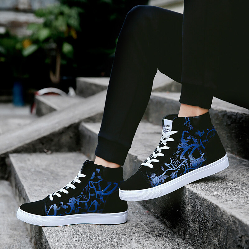 2024 Four Seasons Casual High Top Sports Fashionable and Comfortable Men's 39-44 White, Blue, Black, Red Designer Shoes