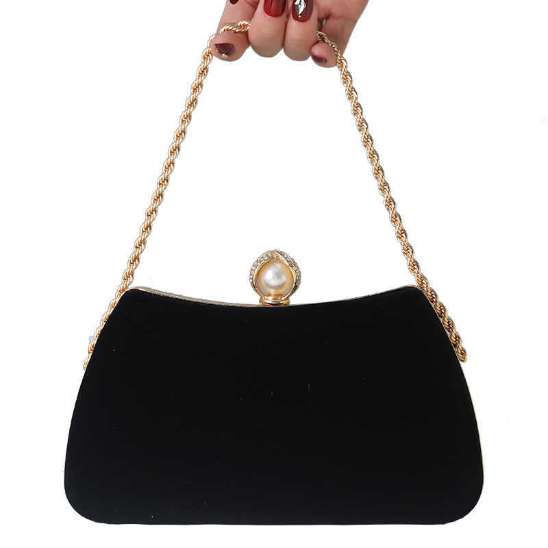 Clutch Bag Minimalist Fashionable Velvet Designer Bag With Diamond Inlay Dress One Shoulder Slanted Cross Hand-held Qipao Bag Banquet Dinner Bag 24092