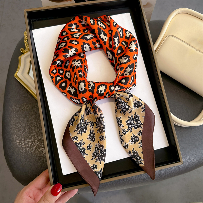 silk Lette ral for Presbya Long Scarves Women ece rint Scarf Fashion Bag Headband resbya 70x70cm Print Simple P scarf designers nice