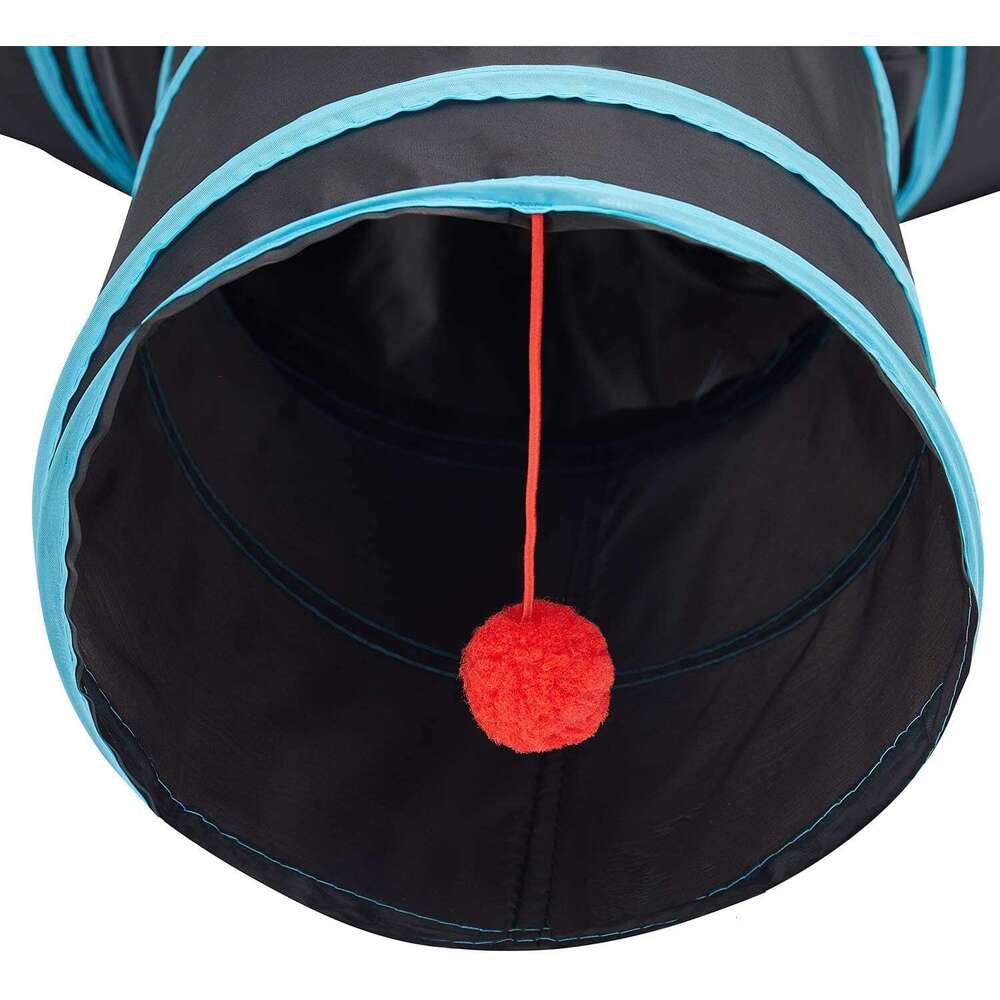 Cat Pipe Toy 2024 new Tempcore Pet Cat Tunnel Tube Toys 3 Way Collapsible, Tunnels for Indoor Cats,Kitty Bored Peek Hole Toy Ball Cat, Puppy, Pet Supp