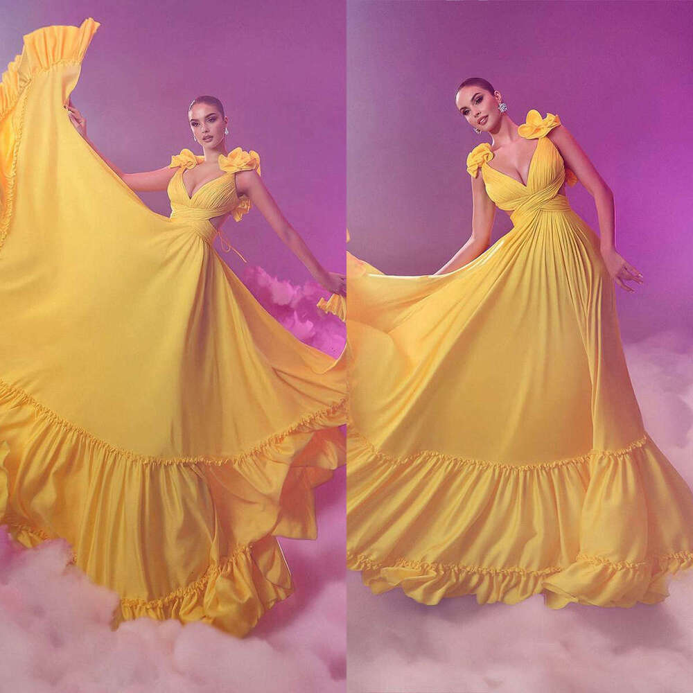 A-E Elegant Evening V-Neck Appliques Sleeveless Cut Out Prom Gown Princess Party Dress Vestido De Noite Custom Made