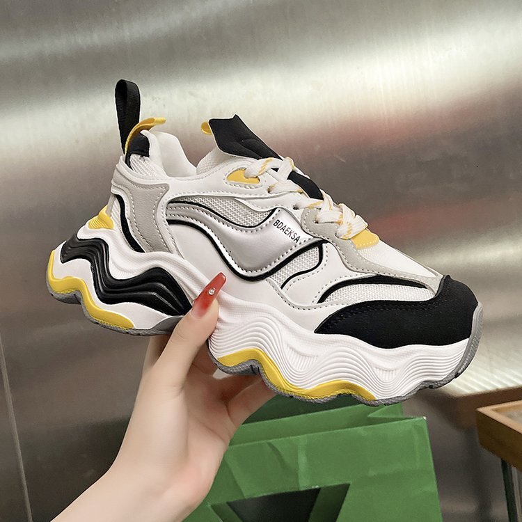 Ddmybear Design Wave Dad For Women 2024 New Versatile Thick Soled Increased Breathable Mesh Casual Sports Shoes Chinese Brand Shoes F926-67