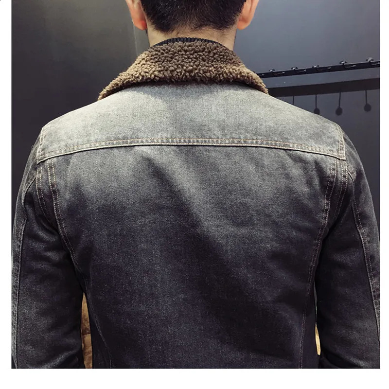 Autunm and Winter mens cashmere lightweight denim jacket ultrathin womens casual 240921