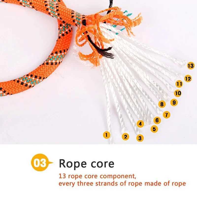 10m-50m outdoor climbing rope 8mm 13 core fire escape safety inflatable tactical training camping accessories CL240926