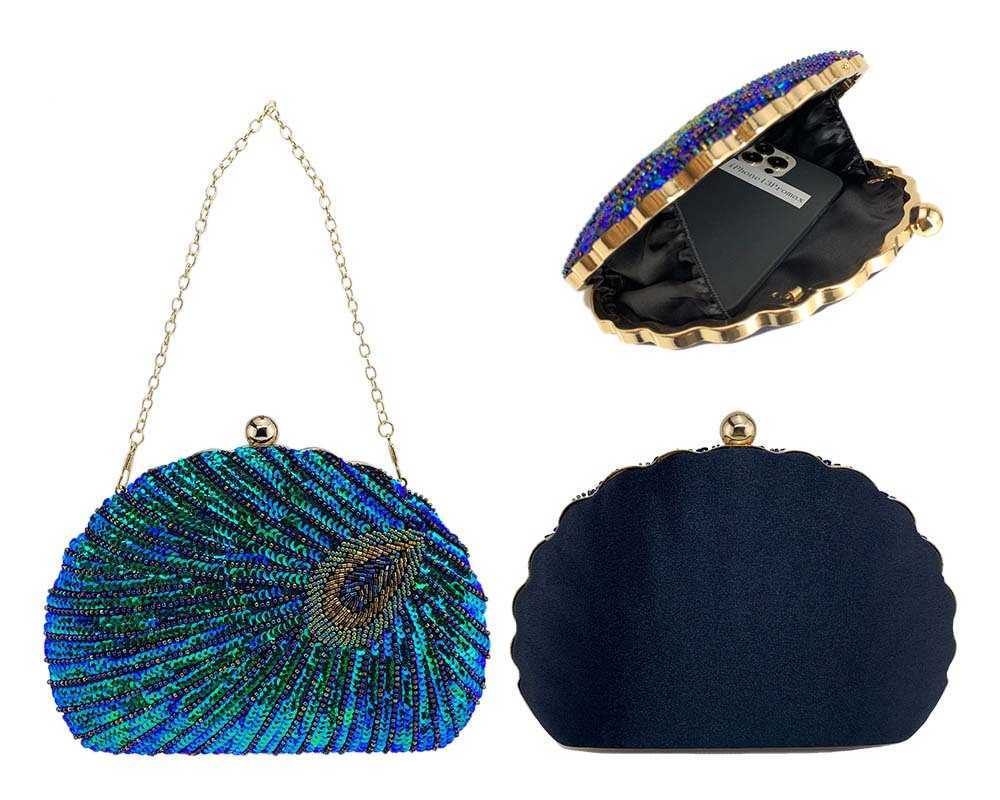 Clutch Bag Heavy Craft Beaded Embroidered Designer Bag Sequin Evening Dress Dinner Bag Cheongsam Slanting Across One Shoulder Handbag 240920