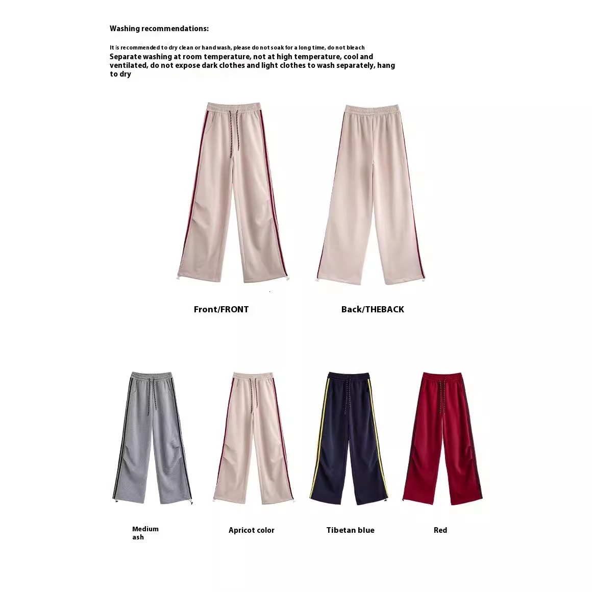 Wide sports pants for women, 2024 autumn and winter new style paratrooper pants, loose fit, high waisted, slimming, casual, tied straight leg sweatpan