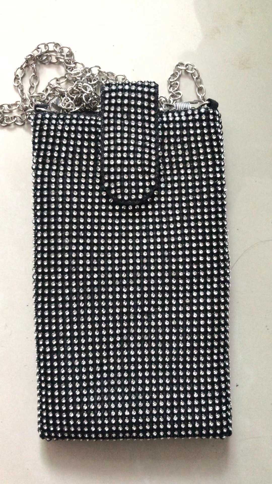 Clutch Bag New Diamond Studded Designer Bag Niche Phone Bag Fashionable And Simple Shoulder Bag Trendy Chain Crossbody Bag Evening Bag 240920