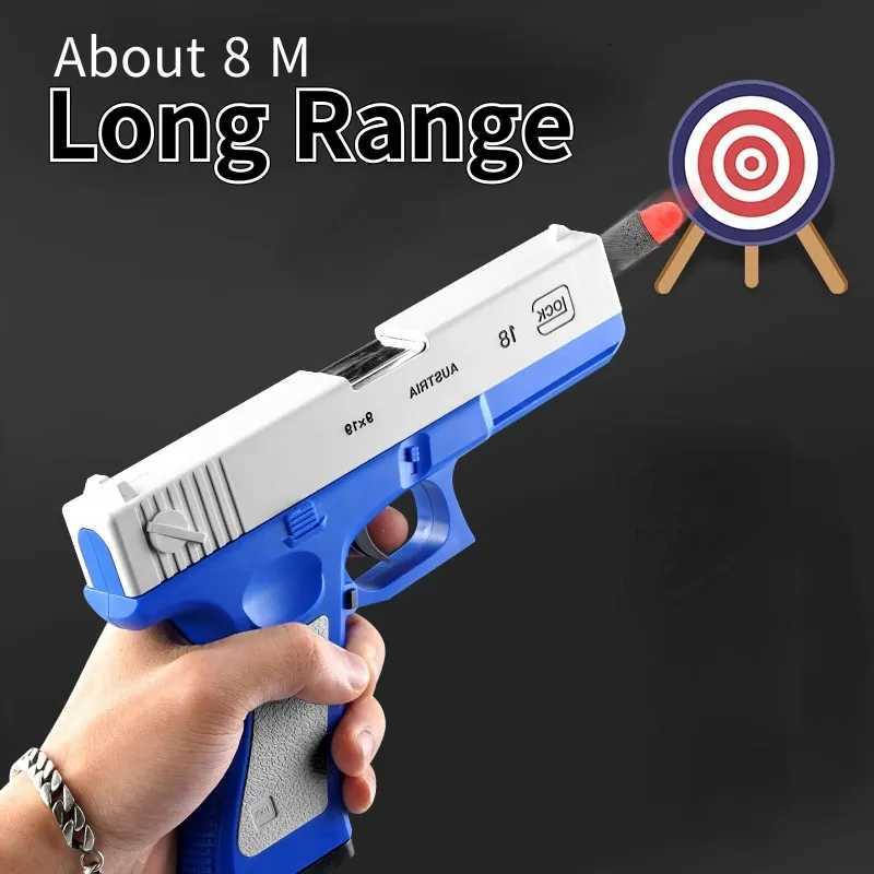 Shell Ejecting G17 toy gun education toy foam soft bullet blasting machine children boy adult air gun childrens birthday gift Y240925