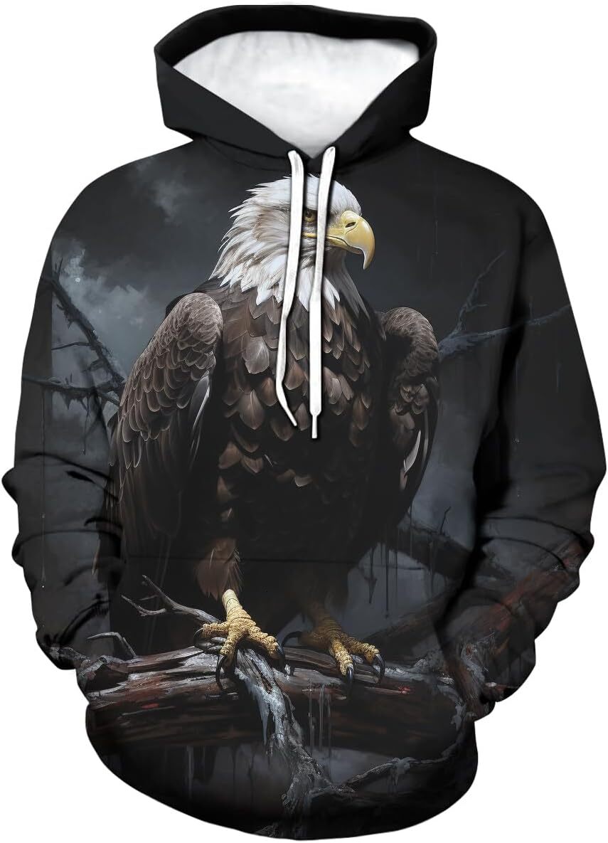 Hoodie for Mens Womens Eagle Graphic Hoodies For Men Fashion 3D Printed Long Sleeve Animal Sweatshirt Graphic Hoodies sweatshirt Pullover Long Sleeve
