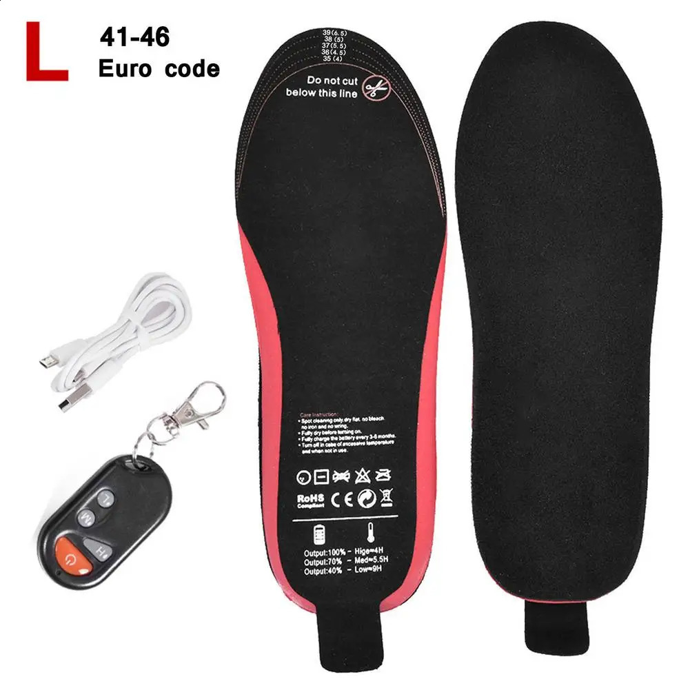 USB heated insole charging electric foot warmer winter outdoor remote control heating pad heated insole 240925
