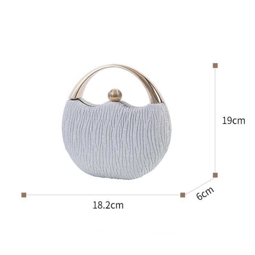 Clutch Bag New Bright Pink Portable Banquet Bag Fashion Arc Dinner Bag Wedding Gift Designer Bag Party Nail Bead Bag Evening Bag 240920